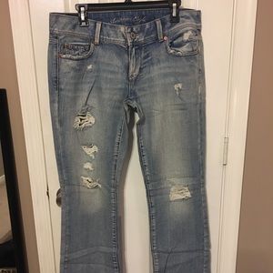 American Eagle Distressed Slim Boot Jeans Size 10